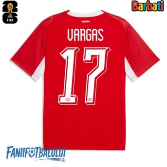 Elveția Ruben Vargas #17 Tricou Fotbal Replică Mondial 2026 Barbati Acasa